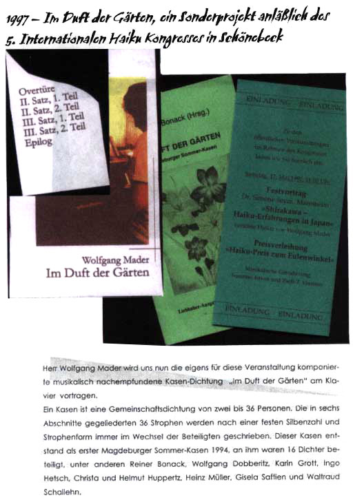 Flyer zum Projekt Duft der Grten 1997